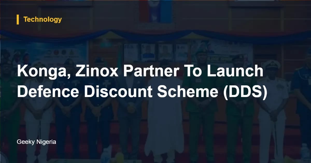 Konga, Zinox Partner To Launch Defence Discount Scheme (DDS)