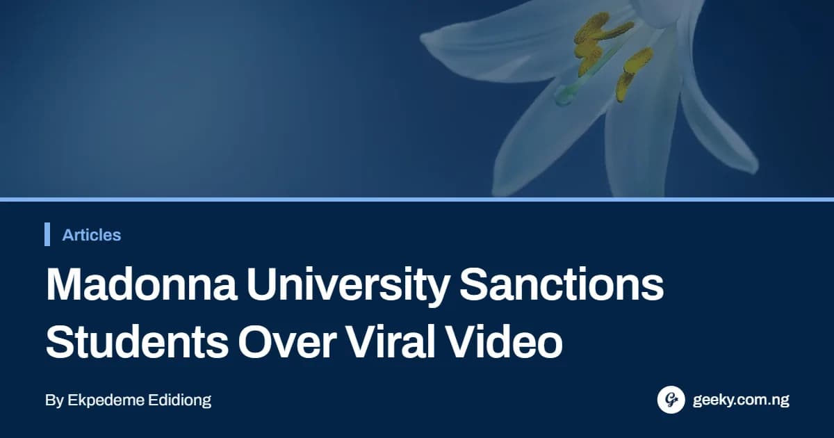 Madonna University Sanctions Students Over Viral Video (Amara O.)