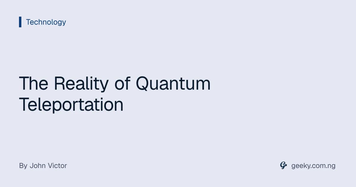 The Reality of Quantum Teleportation