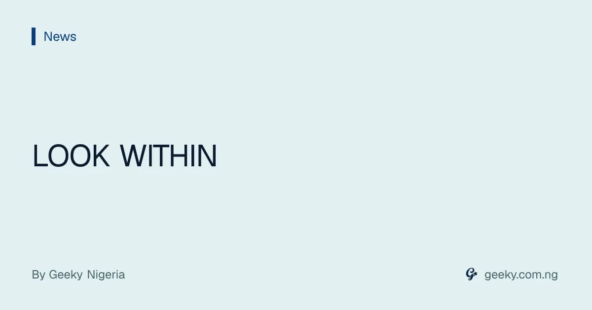 LOOK WITHIN