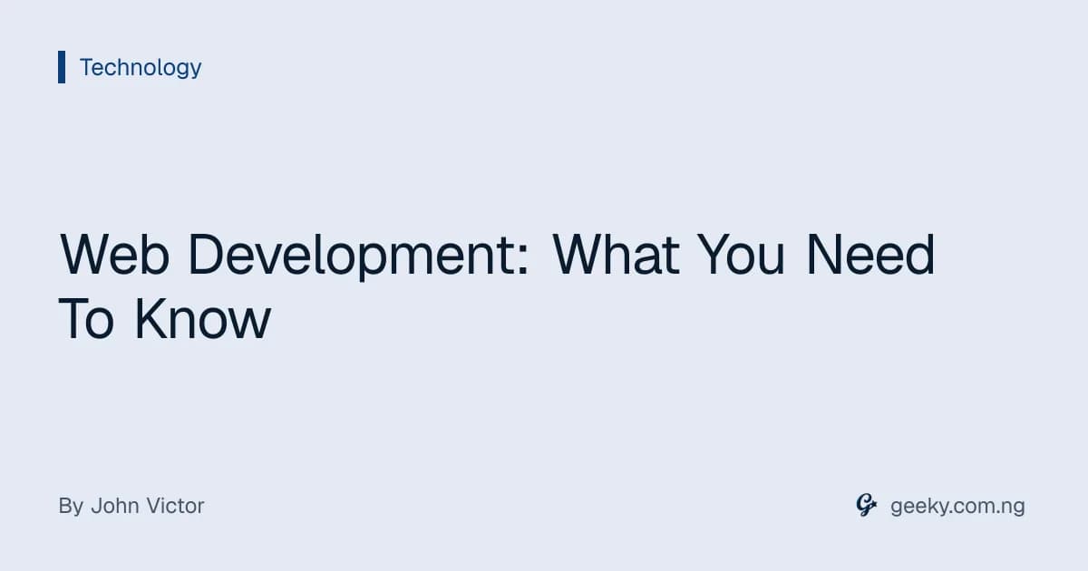 Web Development: What You Need To Know