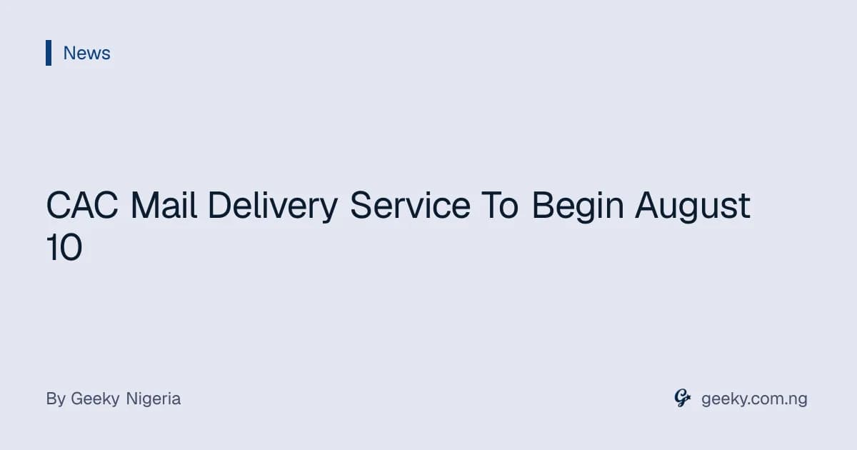 CAC Mail Delivery Service To Begin August 10