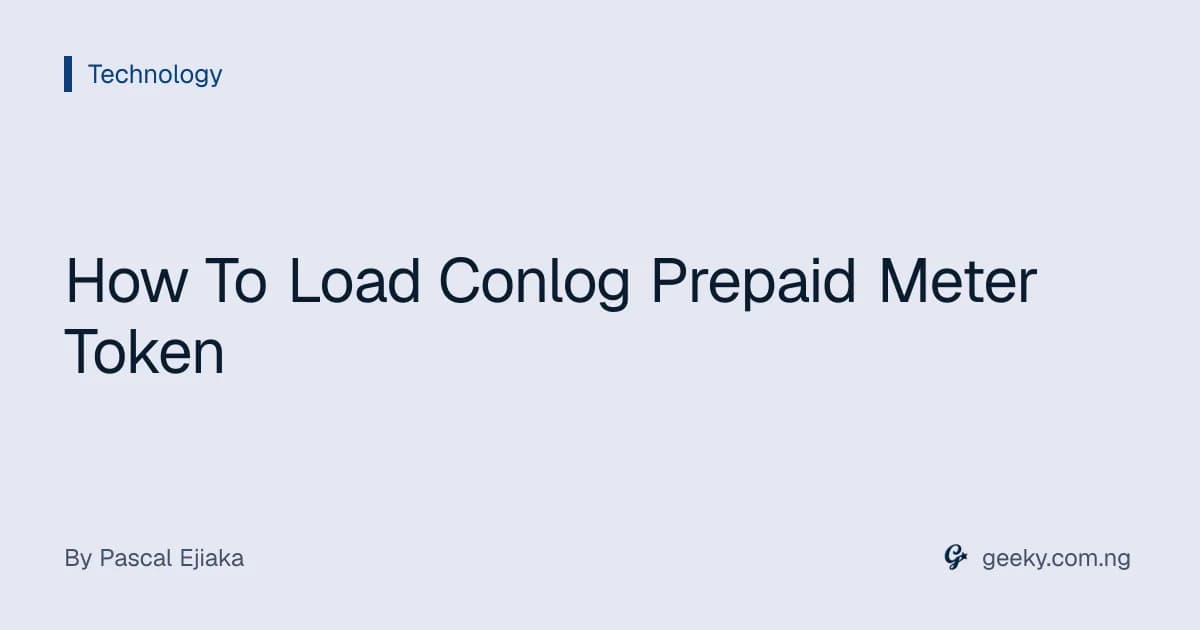 How To Load Conlog Prepaid Meter Token