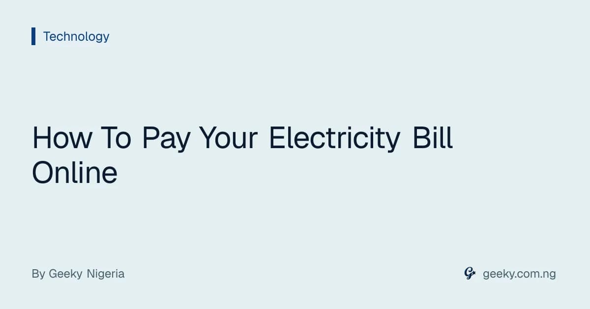 How To Pay Your Electricity Bill Online