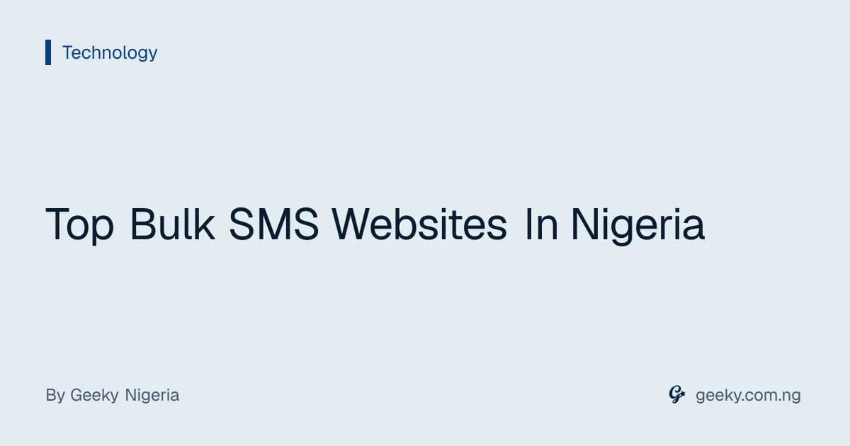 Top Bulk SMS Websites In Nigeria