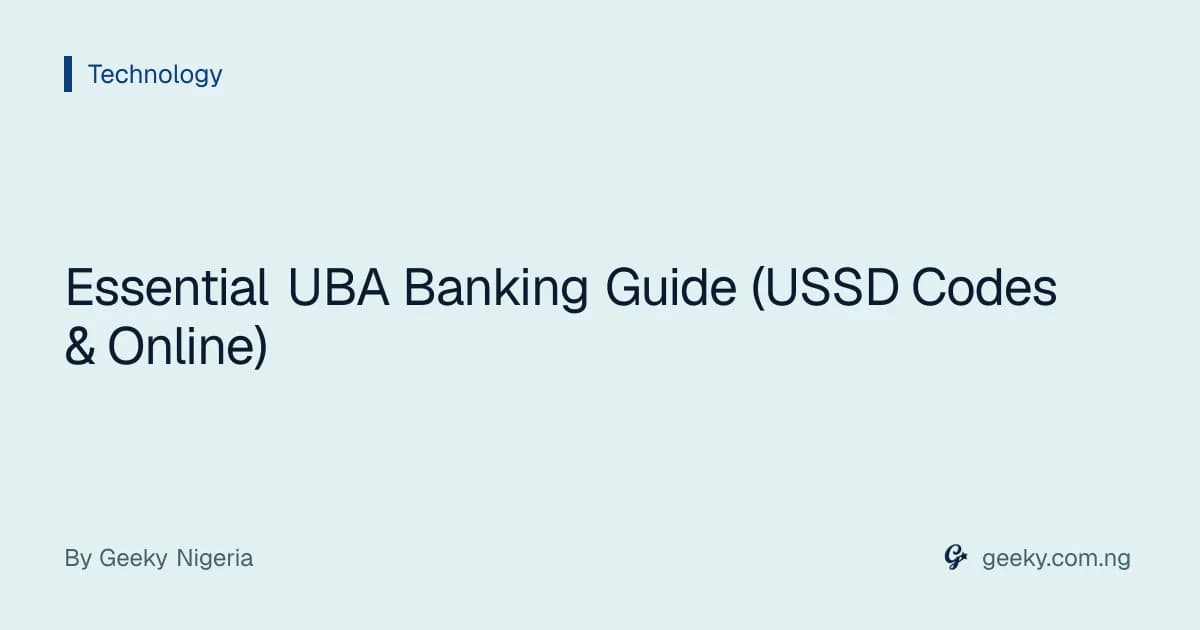 Essential UBA Banking Guide (USSD Codes & Online)