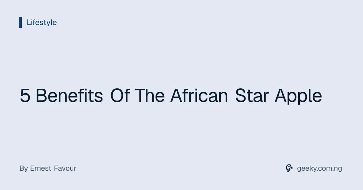 5 Benefits Of The African Star Apple