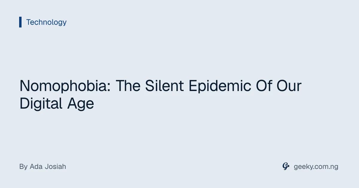 Nomophobia: The Silent Epidemic Of Our Digital Age