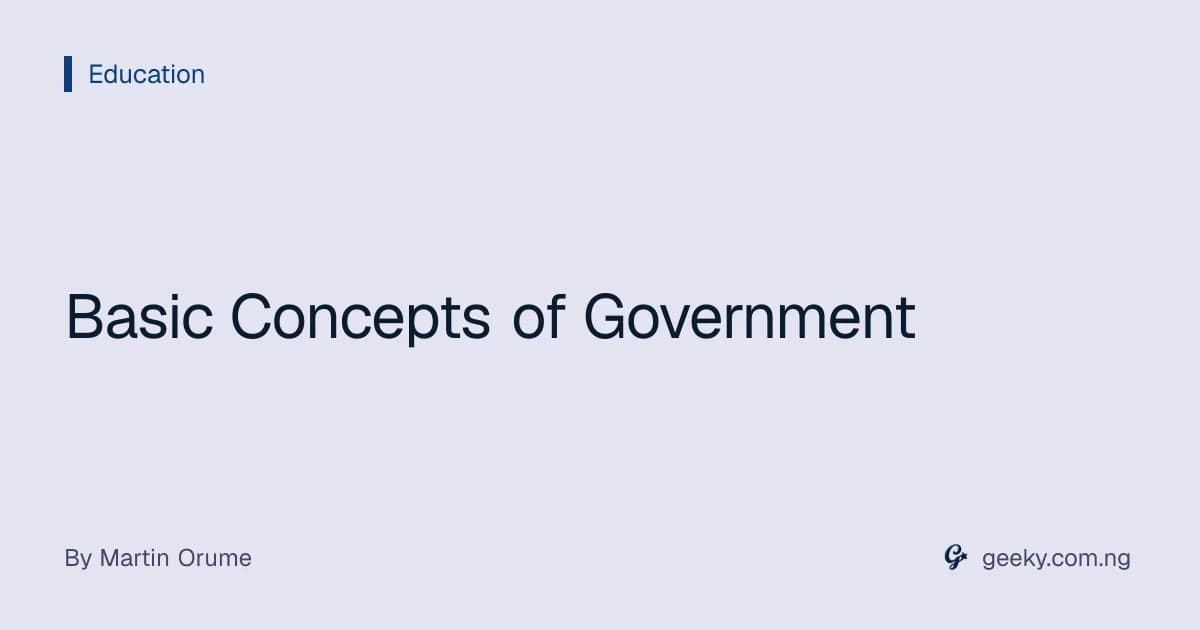 Basic Concepts of Government