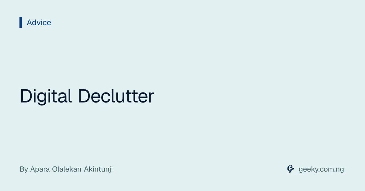 Digital Declutter