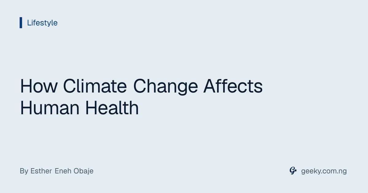How Climate Change Affects Human Health