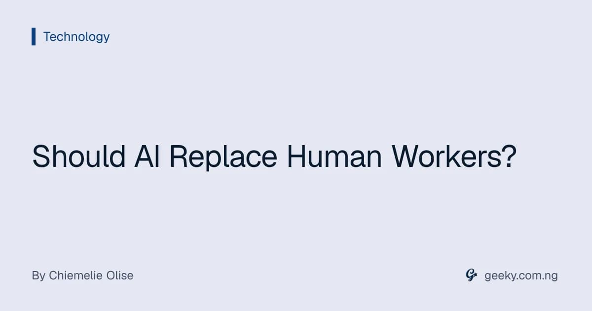 Should AI Replace Human Workers?