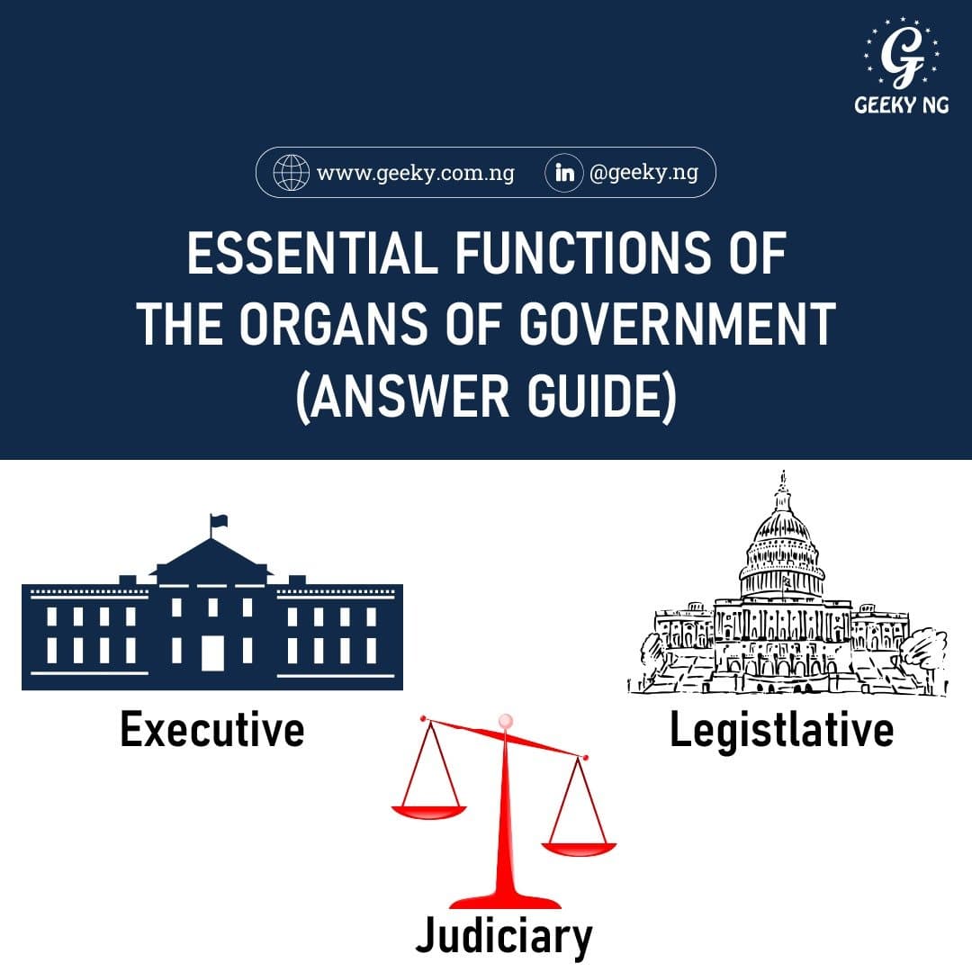 Essential Functions Of The Organs Of Government (Answer Guide)