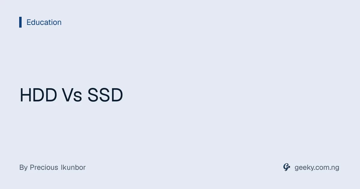 HDD Vs SSD
