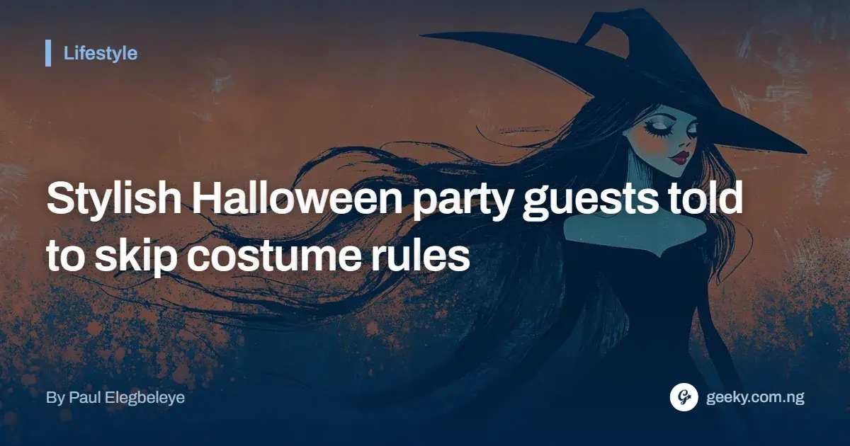 Stylish Halloween party guests told to skip costume rules