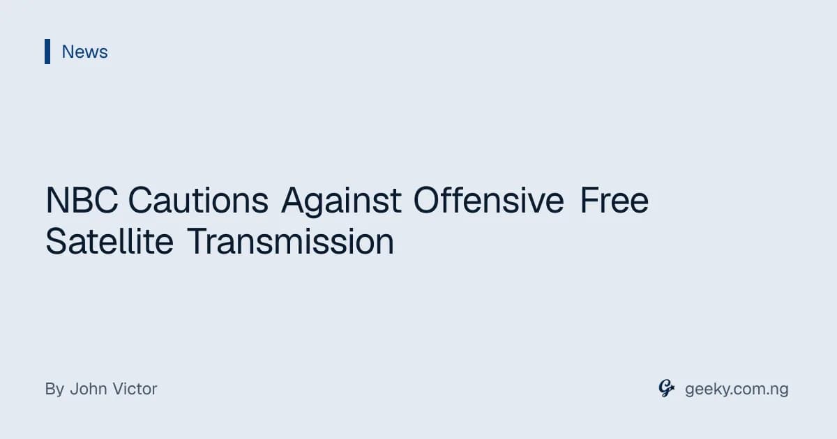 NBC Cautions Against Offensive Free Satellite Transmission
