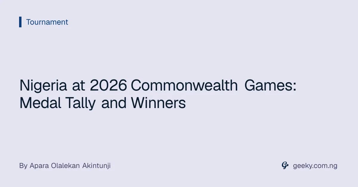 Nigeria at 2026 Commonwealth Games: Medal Tally and Winners