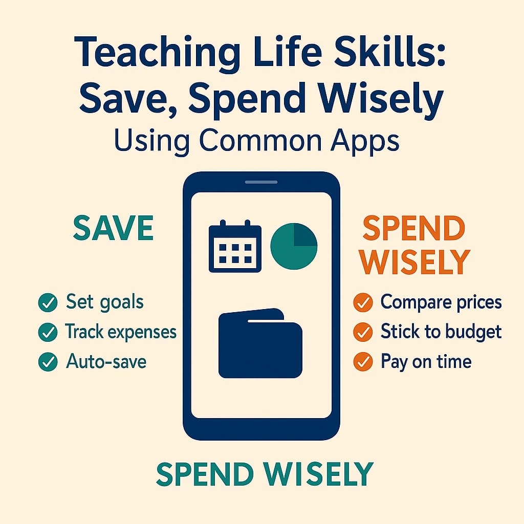Teaching Life Skills: Save, Spend Wisely Using Common Apps