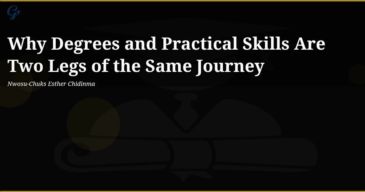 Why Degrees and Practical Skills Are Two Legs of the Same Journey