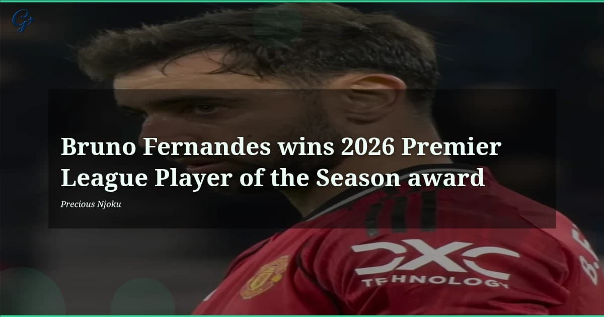 Bruno Fernandes wins 2026 Premier League Player of the Season award