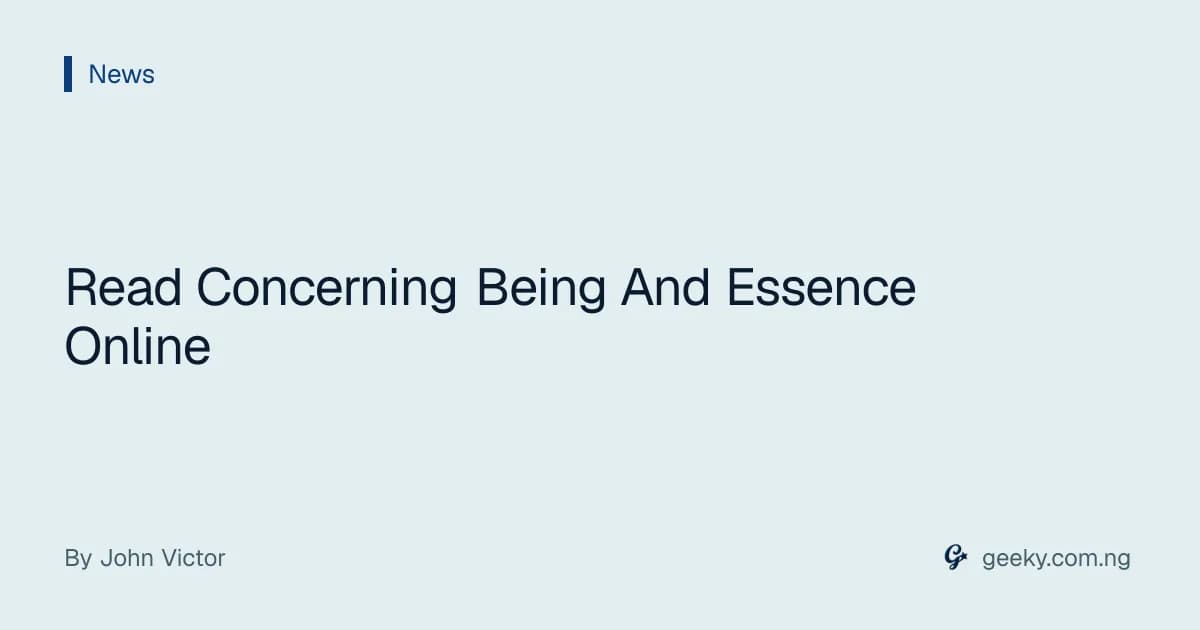 Read Concerning Being And Essence Online