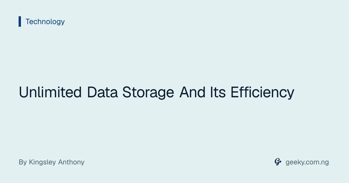Unlimited Data Storage And Its Efficiency