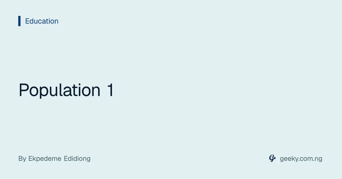Population 1