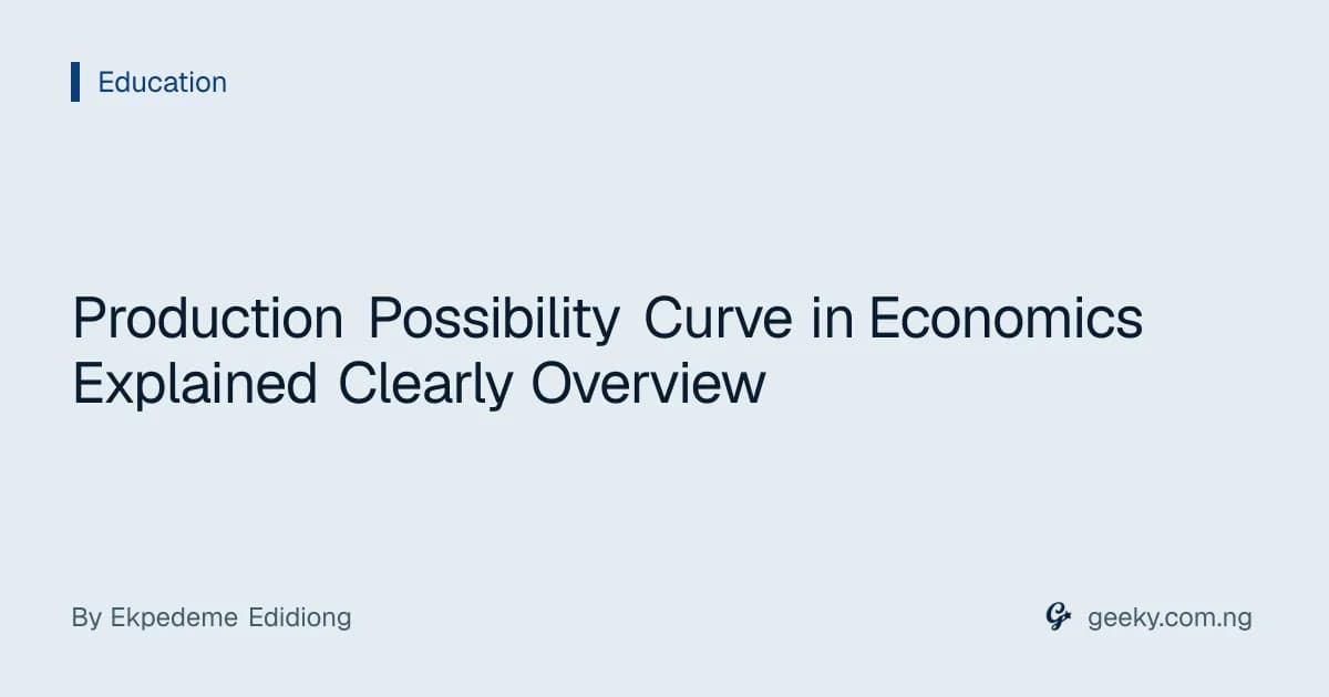 Production Possibility Curve in Economics Explained Clearly Overview