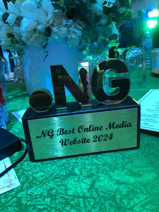 .NG Best Online Media Website 2024 Plaque