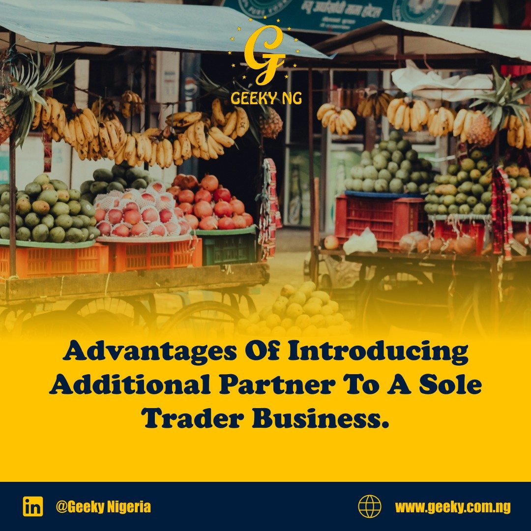 Advantages Of Introducing Additional Partner To A Sole Trader Business ...